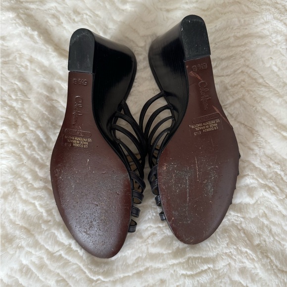 Cole Haan Black Woven Wedge Heels - Picture 3 of 4